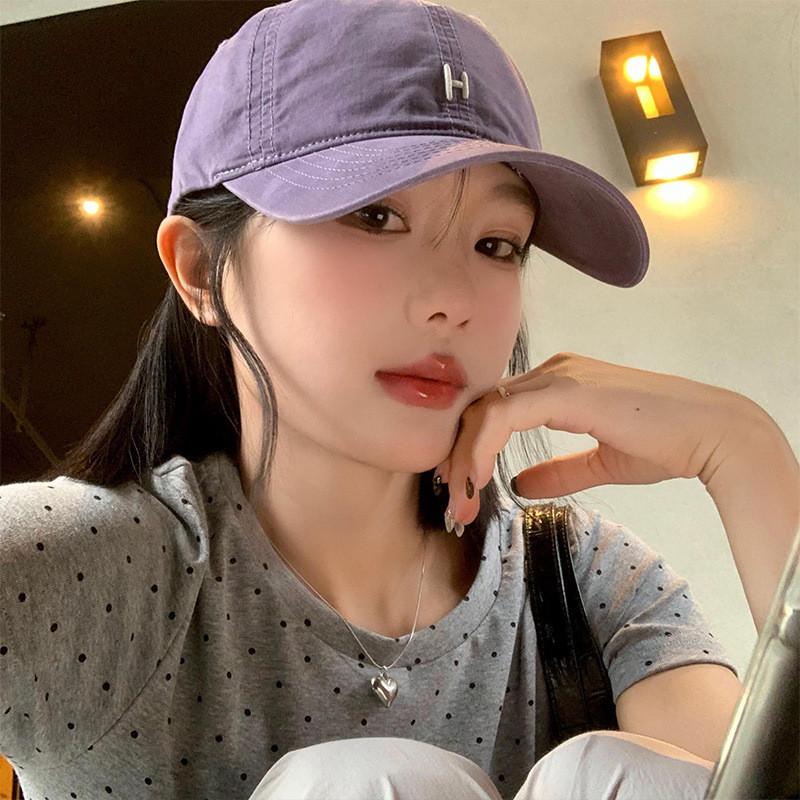 Baseball Stylish Purple Cap Women With Adjustable Fit Casual Design Embroidery
