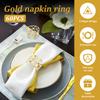 60/24Pcs Gold Napkin Rings Bulk Metal Napkin Holders Hollow Serviette Buckle for Wedding Birthday Party Dinning Table Decoration