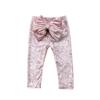 Fashion Toddler Kids Baby Girl Bowknot Bottoms Pleuche Long Pants Leggings Clothes