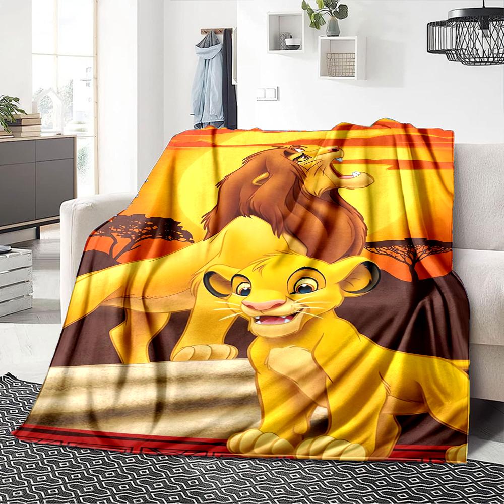 1Pc Lion Celebration Scene Blanket For Couch Bed Plush Cozy Fuzzy Blanket Super Soft Warm Blankets For Fall And Winter 0918267
