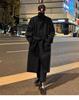 Men's Korean Style Thick Wool Over-the-Knee Trench Coat - Mid-Length, Warm, British Style Winter Jacket
