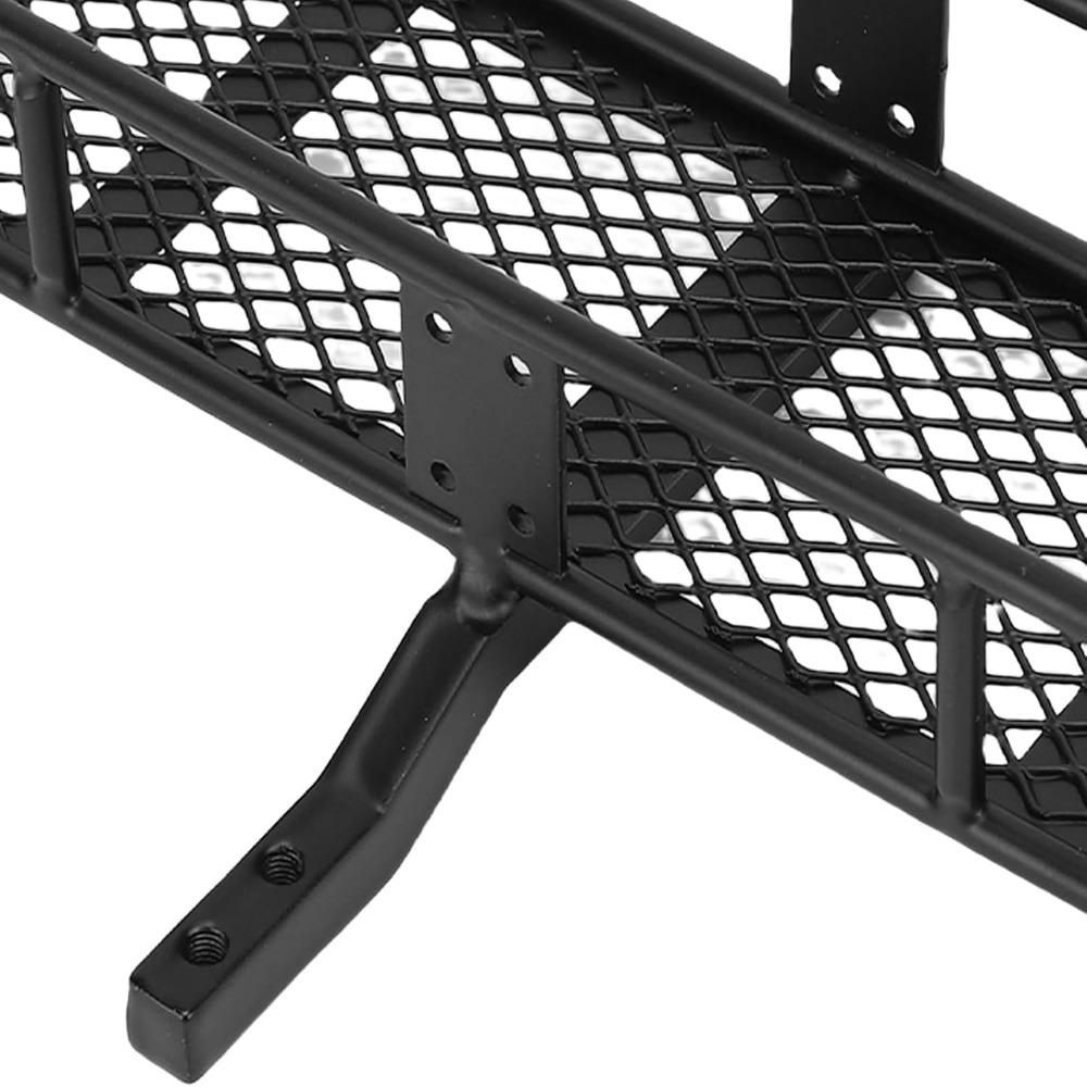 Black Spare Tire Mount Rear Carrier Impact Proof Luggage Basket for 1/10 RC Crawler