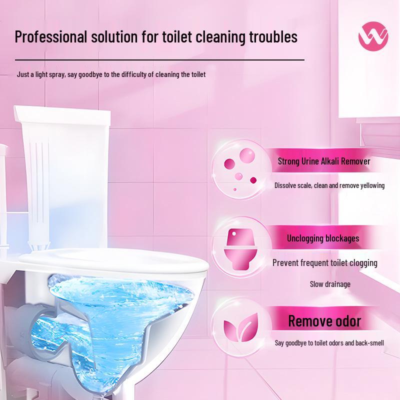 Velvety Fruity Foam Toilet Bowl Cleaner - Deodorizes, Descales, and Removes Yellow Stains