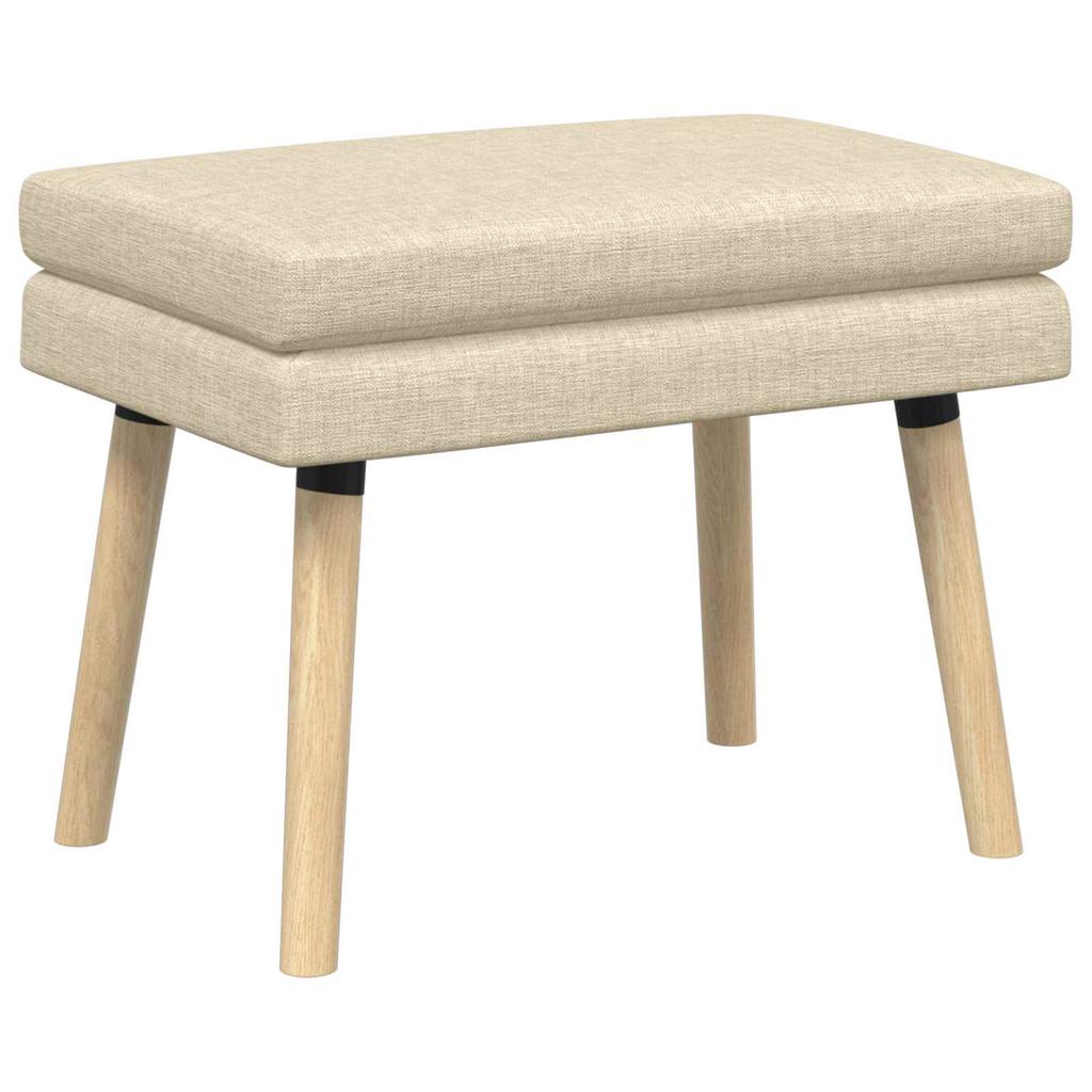 Double Layer Bench Cream 60 X 40 X 46 Cm Fabric