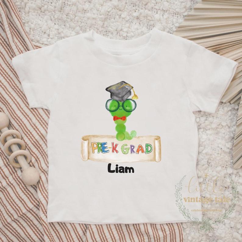 Pre-K Grad Worm Toddler Tee | Personalized Preschool Graduation Tshirt 100