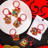 Creative The God of Wealth Keychain Lucky Chinese Style Keyring The God of Fortune Pendant  Unisex