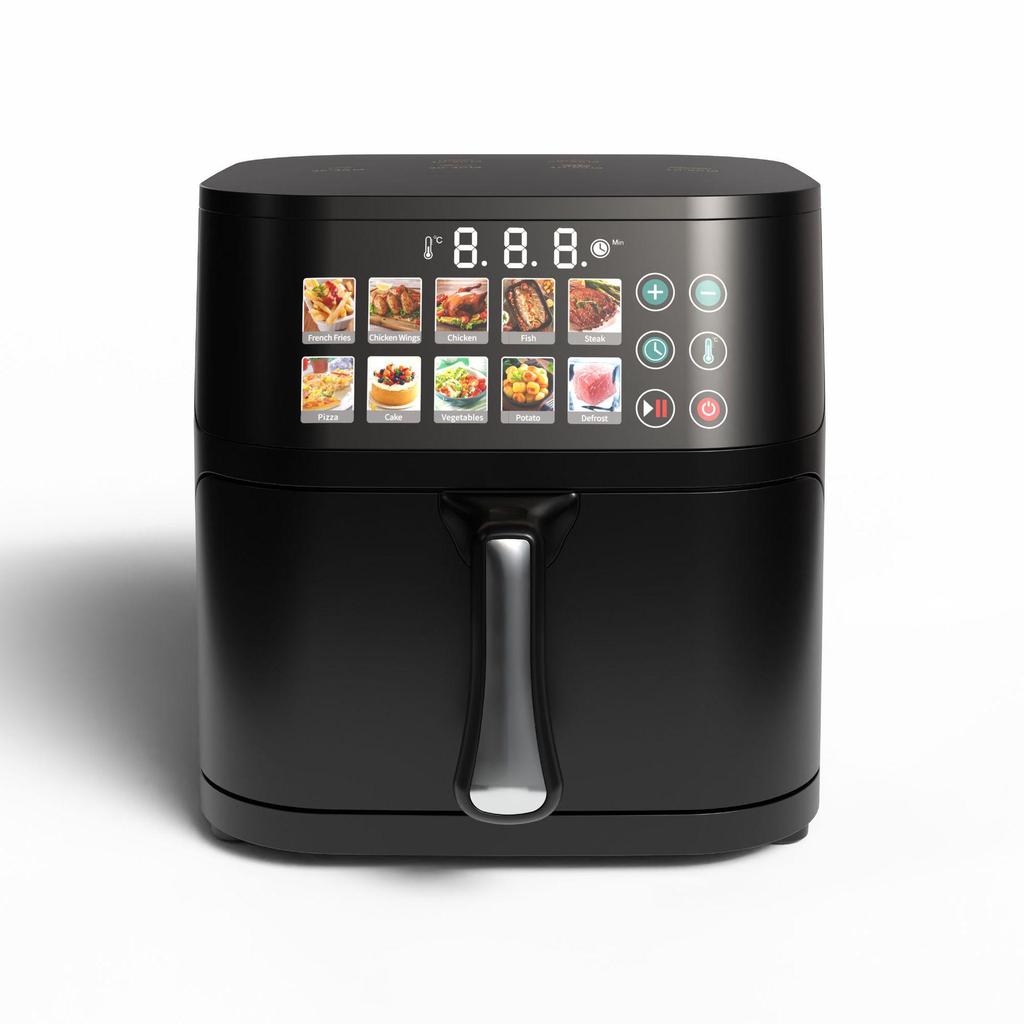 Smart Stainless Steel Air Fryer with Visual Display - Large Capacity, US Standard