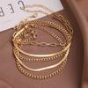 Retro Thick Chain Bracelet Set - Retro Bracelets - Women's Hand Chain Set
