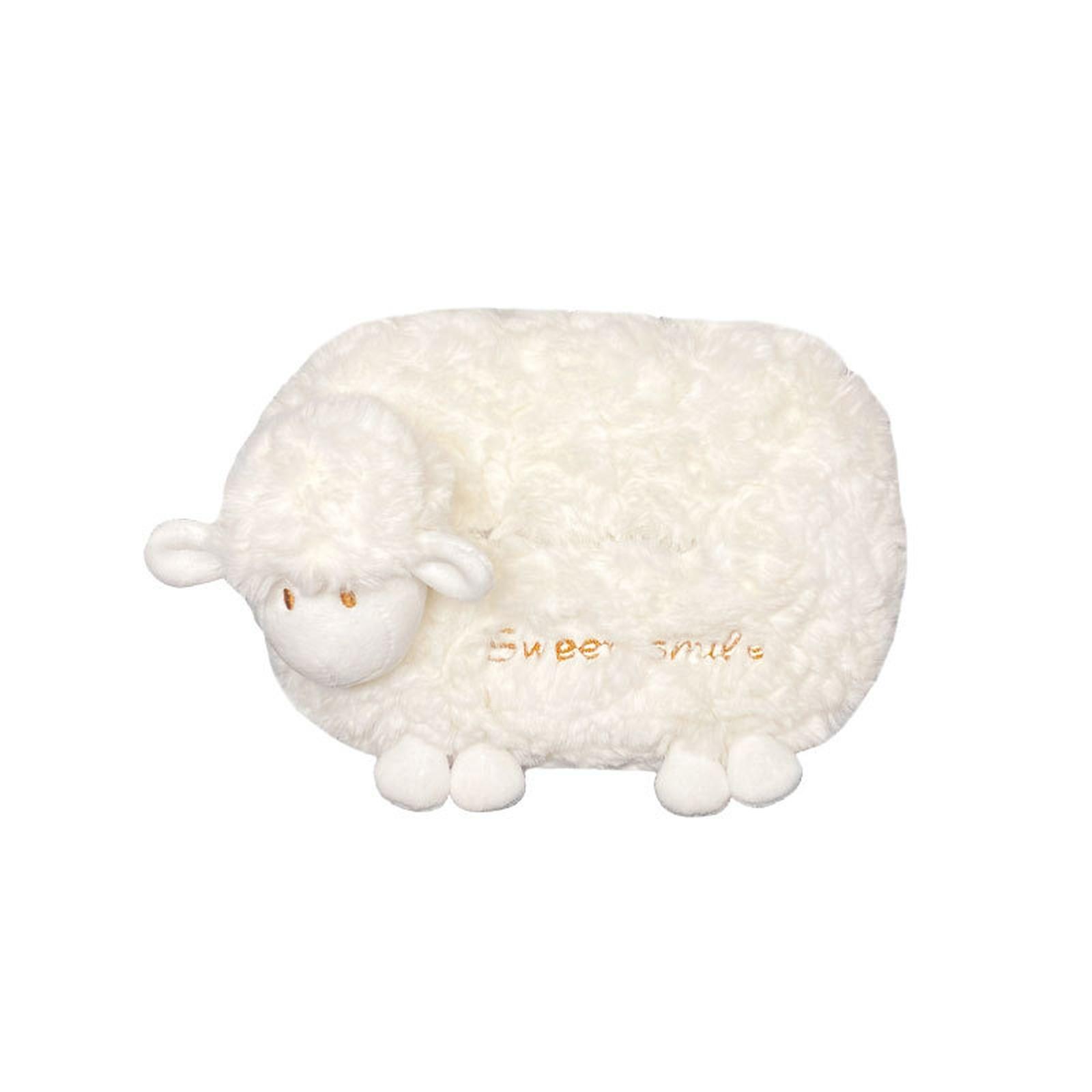 

Car Tissue Box Cover Plush Cartoon Sheep Design Soft Fabric Car Interior Decorative Tissue Holder Suitable for Vehicle Use one size белый