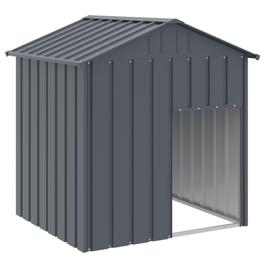 vidaXL Dog Kennel with Roof Anthracite Galvanized Steel