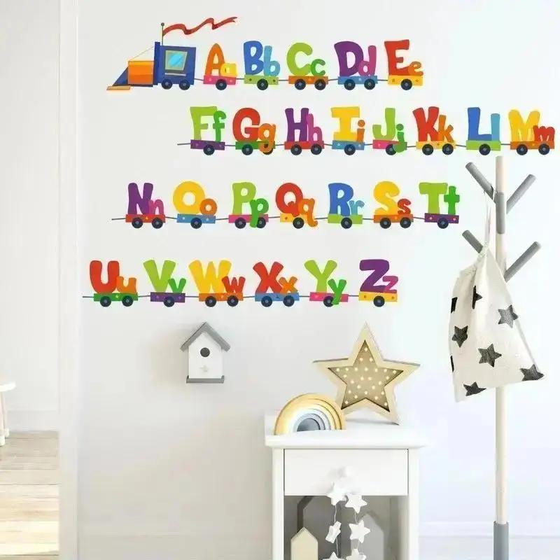 New Cartoon Home Decor Wall Sticker 26 Letters Alphabet Wall Stickers Kids Rooms Children Sticker Room Decor Household Accessory