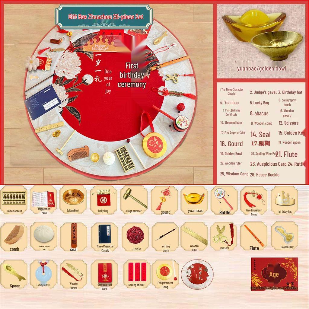 First Birthday Party Set: One-Year-Old Props, Decorations & Fortune Telling Carpet