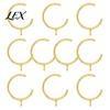 Easy Glide Drapery Rings for Home 10Pcs C Shaped Curtain Rings, Heavy Duty Bypass Metal Weight Hangers Passing with Eyelets French Return Rods Smooth