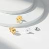 Fomissky-sisa Dics Flat Earring Backs, 6 Pcs Locking Earring Backs Replacements, White Gold Plated Earring Backs for Studs