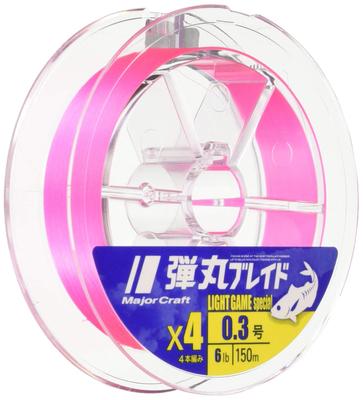 Major Craft PE Line Bullet Blade 4-braid Light Game DBL4-1500.3PK Pink 150M0.3