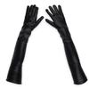 Mary Lackimitat-Leder lange Handschuhe - Cosplay-Accessoire, dehnbare Mode-Bühnenhandschuhe