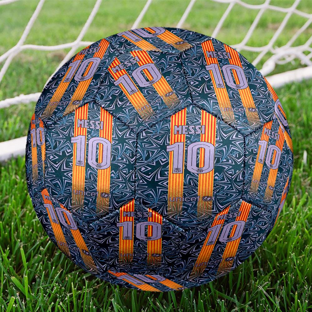 Lionel Messi Aufdruck Größe 5 Fußball, Standard Spielball für Sportspiel und Teamtraining, Ideales Geschenk für Fußballfans
