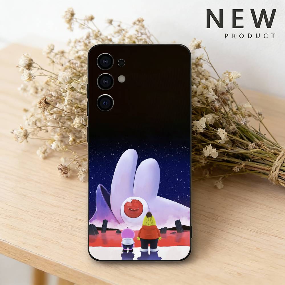 Cartoon S-Smiling friends phone Case For Samsung S26,25,24,21,22,23,30,20,Ultra,Plus,Fe,Lite Black Soft Cover
