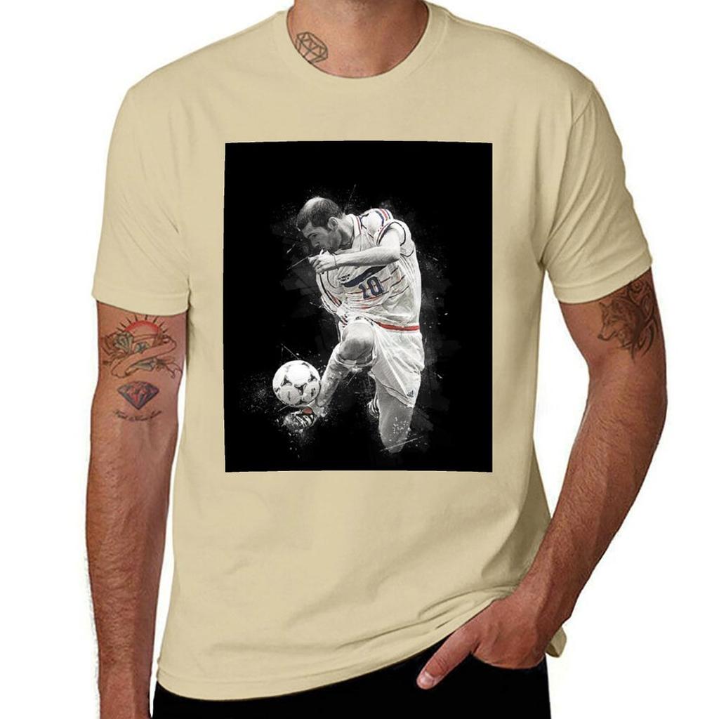 Zinédine Zidane 1#030422 T-Shirt kawaii Kleidung Anime Oberteile Schwergewichte Herren Grafik-T-Shirts Anime