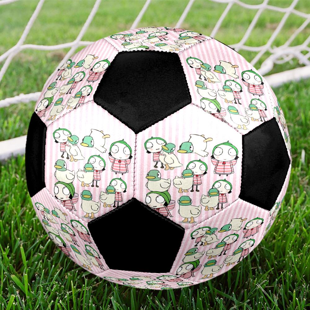 Sarah & Duck Theme Size 5 Soccer Ball, Suitable for Both Indoor and Outdoor Matches, a Gift Suitable for Everyone.