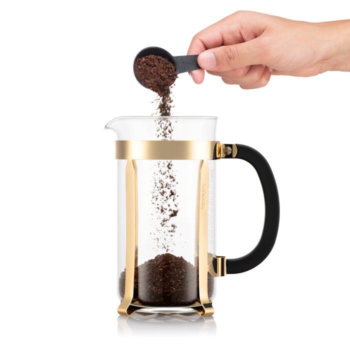 Cafetiere a piston - BODUM - Chambord - 1 L - 8 tasses - Acier inox - Or