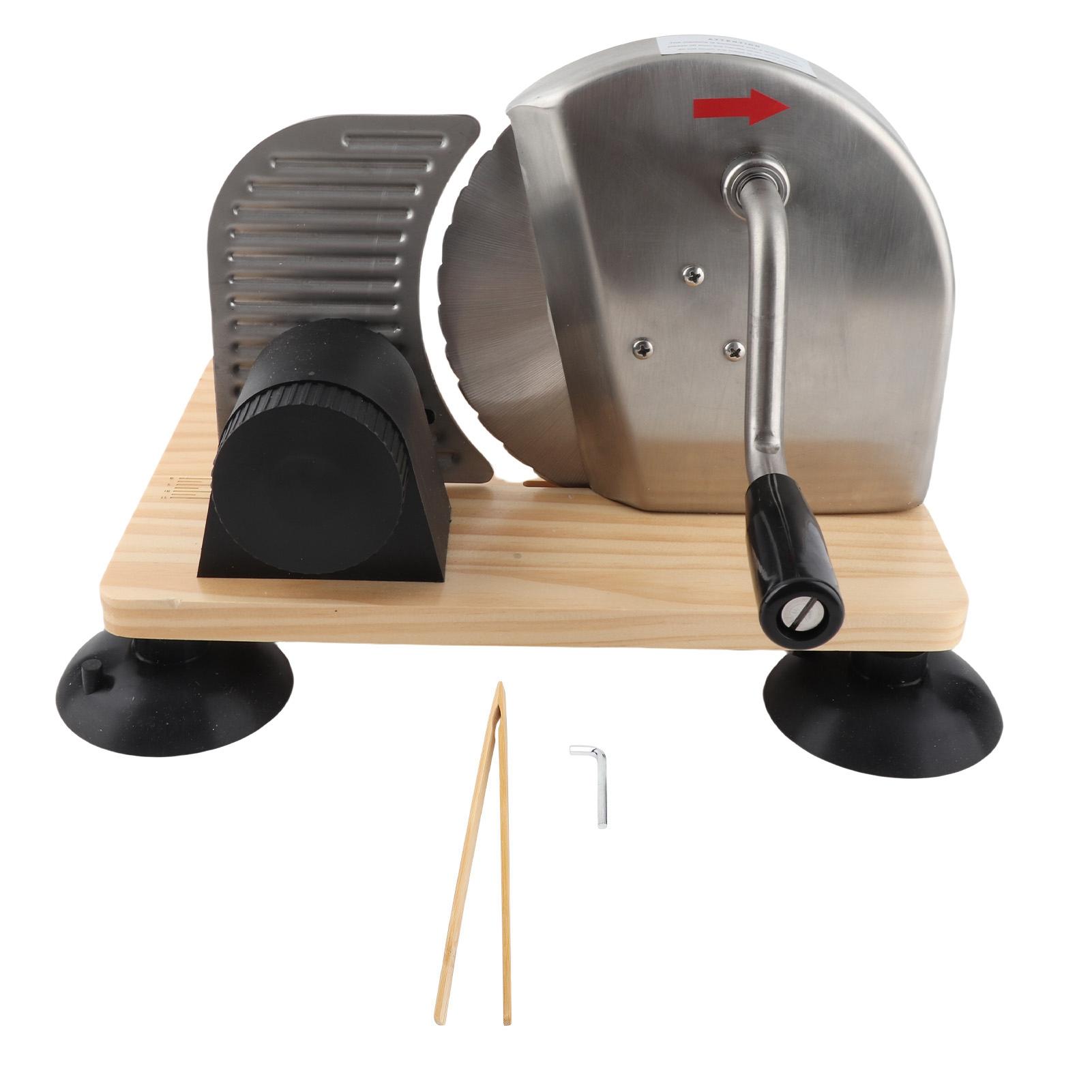 

Manual Bread Cutter Hand Crank Ergonomic Bread Slicing Cutter Washable Adjustable Thickness with Suction Cup Base for Bakeries