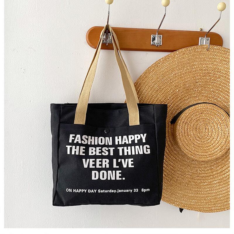 Модная холщовая сумка-тоут REWELL с принтом букв