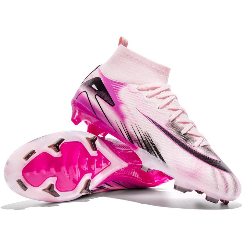 Popular World Cup Thorn Football Shoes Men's High-top Students Long Nails Broken Nails Competition Football Shoes