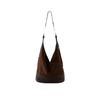New Vegetable Tanned Matte Leather Collapse Bag Binaural Bucket Bag Women's Large-capacity Versatile Commuter Bag