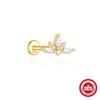 S925 Sterling Silver Star-Lotus Bow Cartilage Earrings