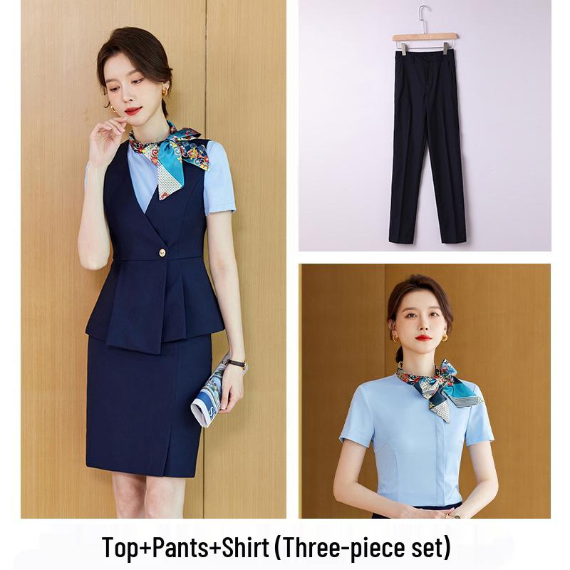 Costum profesional de afaceri slim fit pentru femei pentru recepția hotelului și departamentul de vânzări