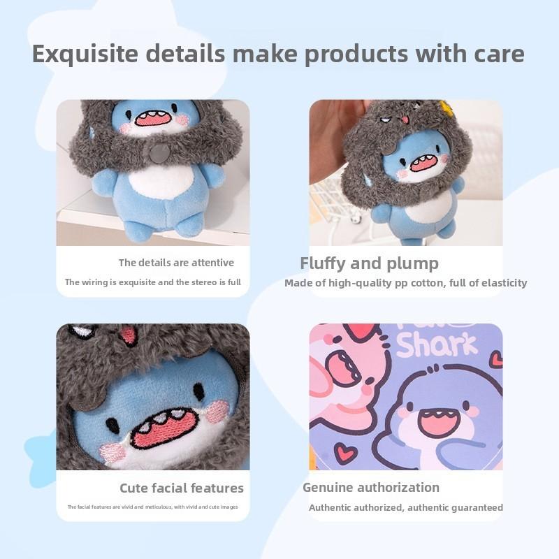 Shark Cloud Mood Plush Keychain Pendant Cute Small Pendant Collectible Gift
