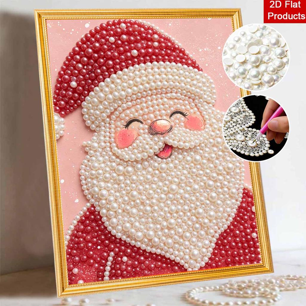 Christmas Pearl Painting Kit Handmade DIY Santa Claus Home Decoration Wall Art Craft Gift 108