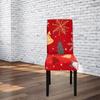 4pcs Chair Cover Christmas Gift Pattern Elastic Modern Simple Dining Chair Cover for Hotel Dining