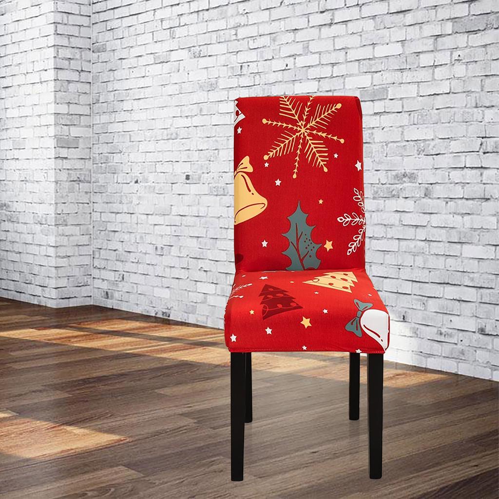 4pcs Chair Cover Christmas Gift Pattern Elastic Modern Simple Dining Chair Cover for Hotel Dining