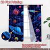 2D Flat Photography Backdrop Popular Backdrop Colorful Cosmic Journey 100% Polyester Birthday Party Use for Bedroom Wall