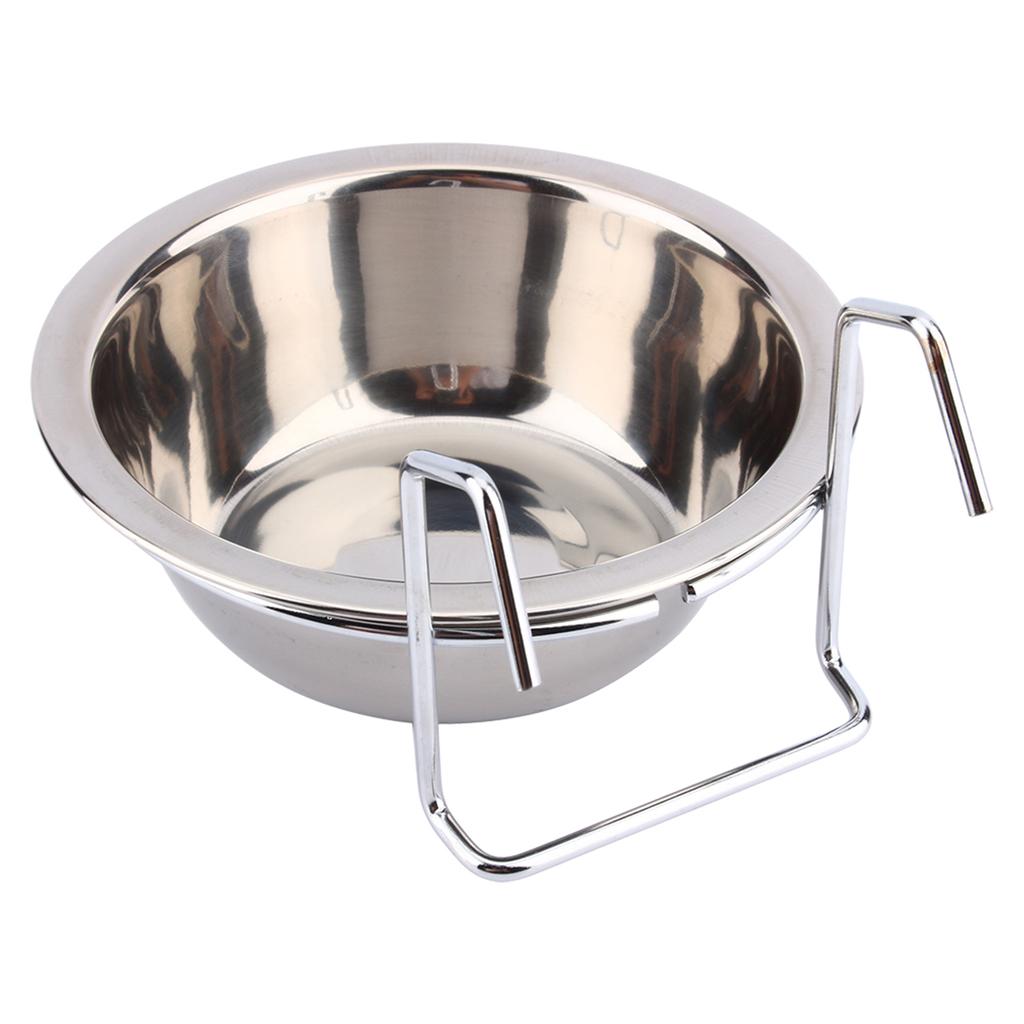 Hanging Bowl, Pet Dinner Water Bowl Water Food Eater for Cat Dog Bird with Hanger, M Size, Easy to Adjust and Remove,