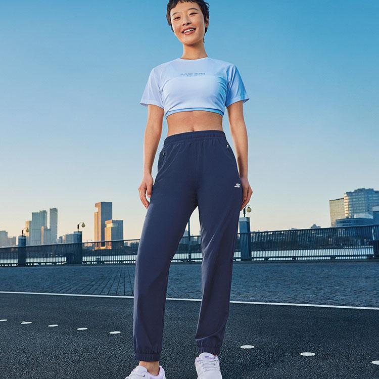 Skechers Cool Dry Elastic Fitness Jogger Pants Women bottoms Navy-Academy-Blue P224W114-02MZ