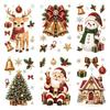 Natale 2027 Nuovi Adesivi per Finestra Babbo Natale Carino Renna Pupazzo di Neve Fiocco di Neve Xmas Adesivi per Vetro Decorazioni per Finestre di Casa Negozio Invernali Regali
