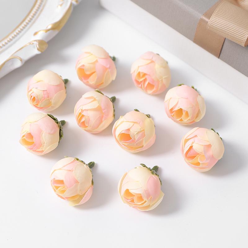 10/20Pcs Rose Artificial Flowers Heads 3CM Fake Flowers for Home Decor Wedding Marriage Decoration DIY Craft Garland Accessories