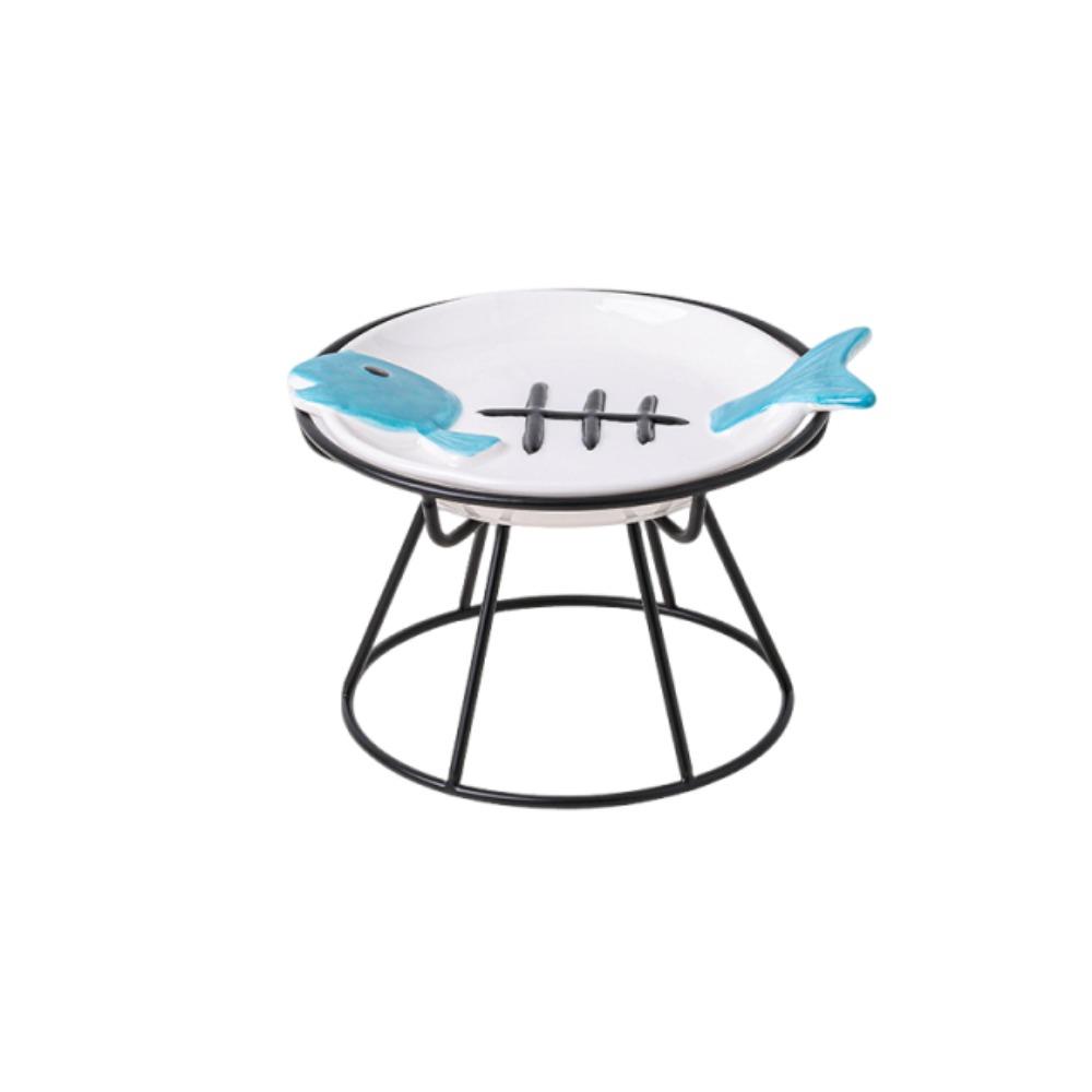 Ceramic Pet Food Water Bowl Cute Raised Pet Feeder Easy To Clean Pet Food Dispenser Pet Supplies