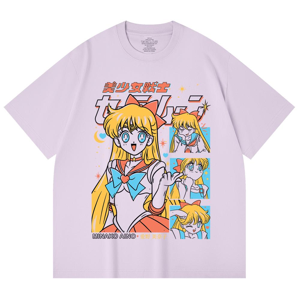230 Gsm 100% Cotton Minako Aino Print Unisex Heavy Cotton T Shirt