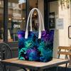 Galaxy Pattern Tote Bag Fashion Trendy Portable Shopping Bag for Daily Use