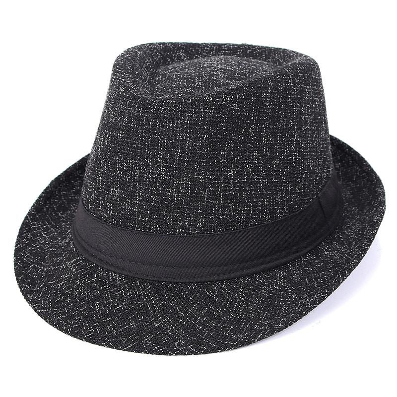 Trilby Fedoras Panama Jazz Hat Short Brim Bowler Hat for Men Women чёрный
