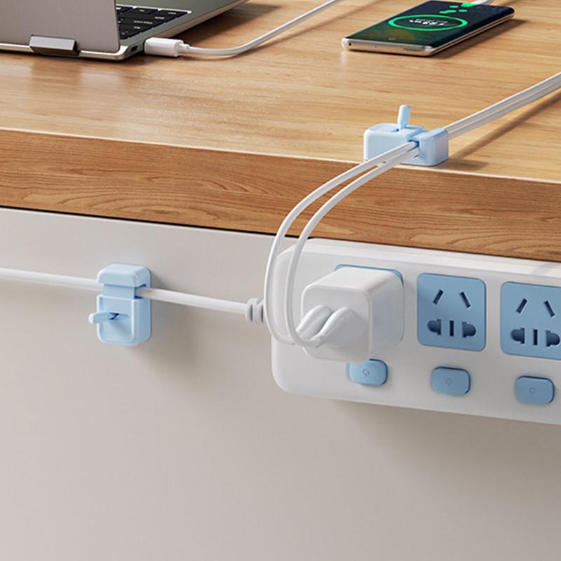 Cable Organizer Cord Holder Wire Organizer Wire Clip Management Keeper Adhesive for Charger Desktop Car Nightstand Phone Wall