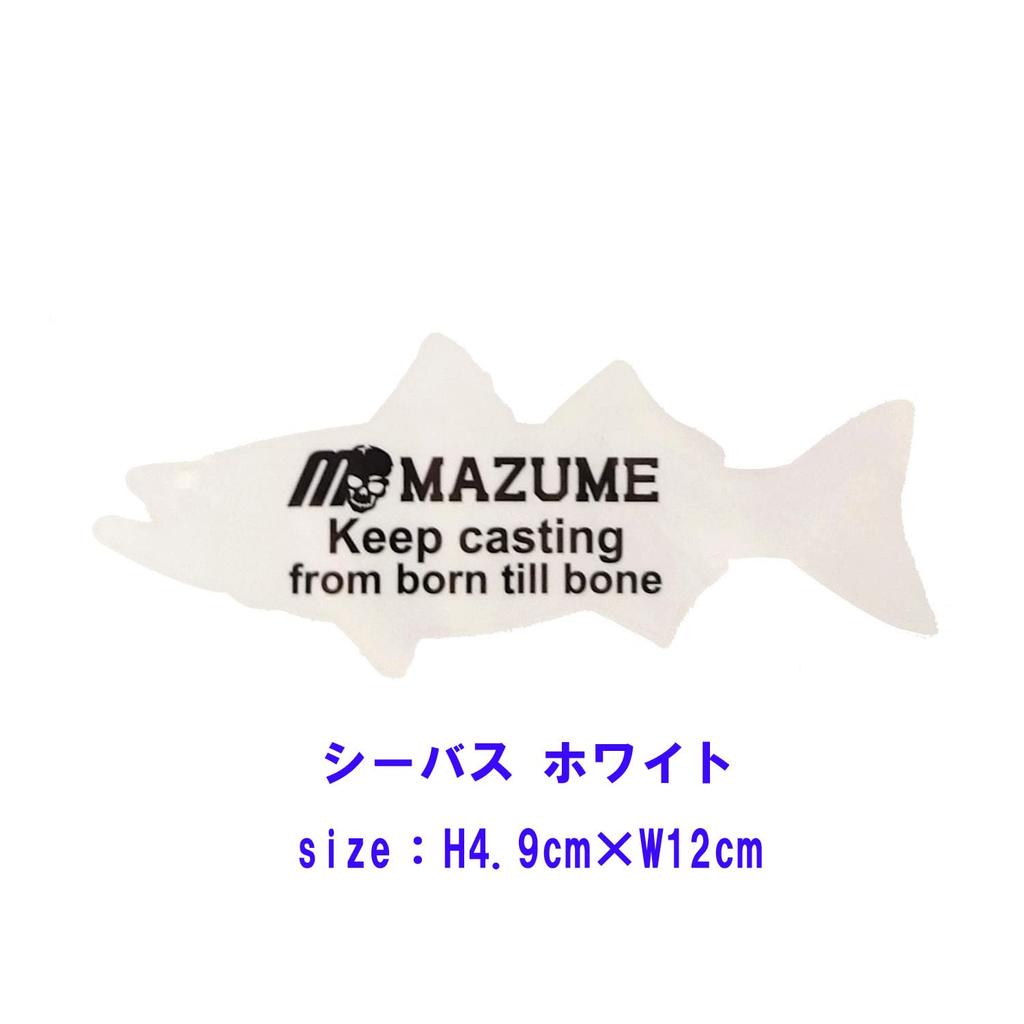 Mazume Sea Bass III Aufkleber MZAS-663-01, 12cm Breit, Set von 4