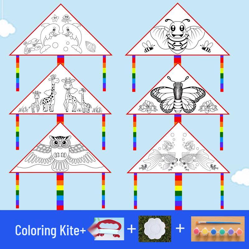 Children s DIY Kite Painting Kit 6-Color Paint Set