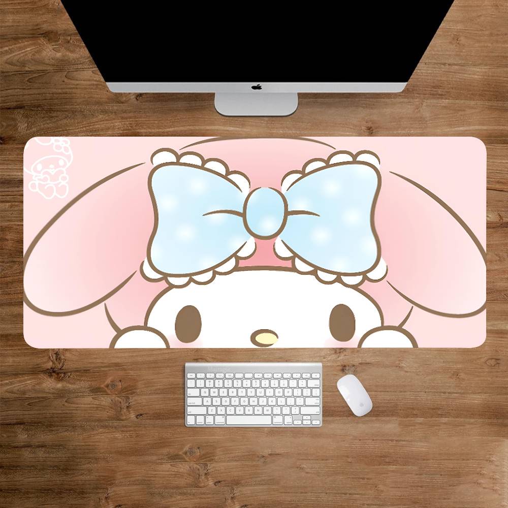 Cute Cartoon M-My Melody Mousepad Large Keyboard Desk Mat Gaming Mouse Pad LockEdge Non-slip Mat