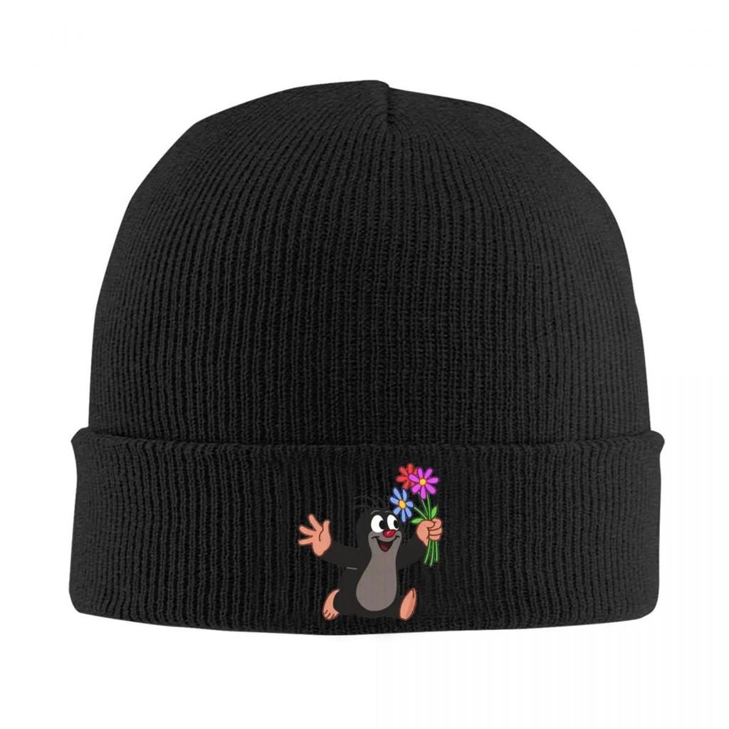 Mole Happy Krtek Warm Knitted Cap Winter Knit Bonnet Hat Skullies Beanies Hip Hop Caps for Unisex