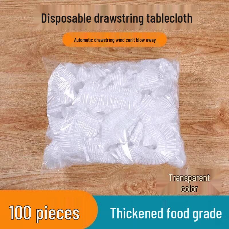 OEING Disposable Elasticized Transparent Tablecloth